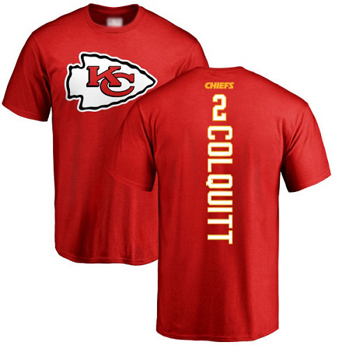 Men Kansas City Chiefs #2 Colquitt Dustin Red Backer TShirt